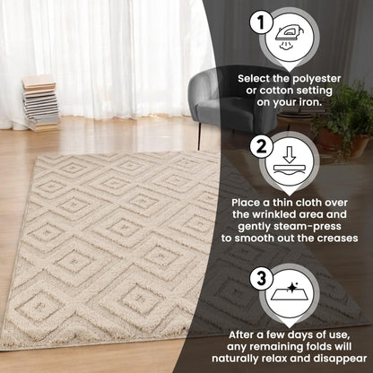 Area Rug Non-Slip Carpet For Living Room, Bedroom, Lounge, Dining or Kitchen, Soft, Durable & Non-Shedding Area Rug, Indoor Floor Carpet