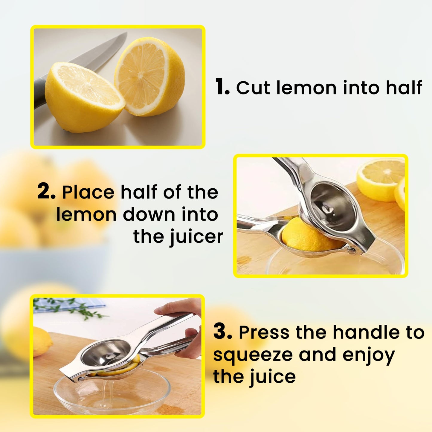 STL Manual Lemon Squeezer Heavy Duty, Premium Stainless Steel Lemon Orange Lime Citrus Press Juicer Hand Juicer, | 2 in 1 | Comes with Bottle Opener Anti Corrosive and Dishwasher Safe