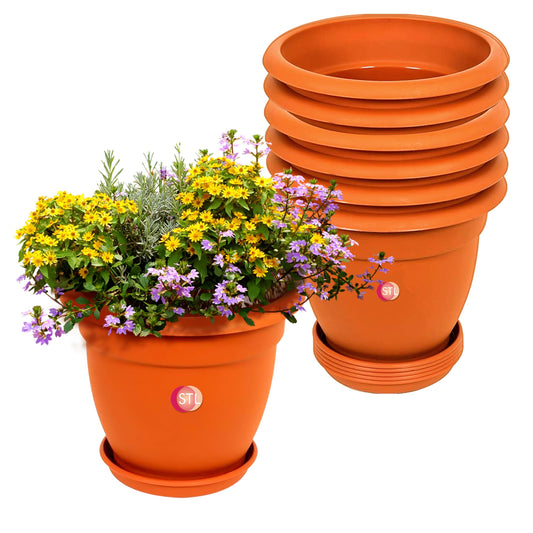 STL Plastic Plant Pots Nursery Pots with Drainage Holes Lightweight, Flexible & Durable Flower Pots for Seedlings, Cuttings, Transplanting Ideal for Home, Garden, and Greenhouse Use