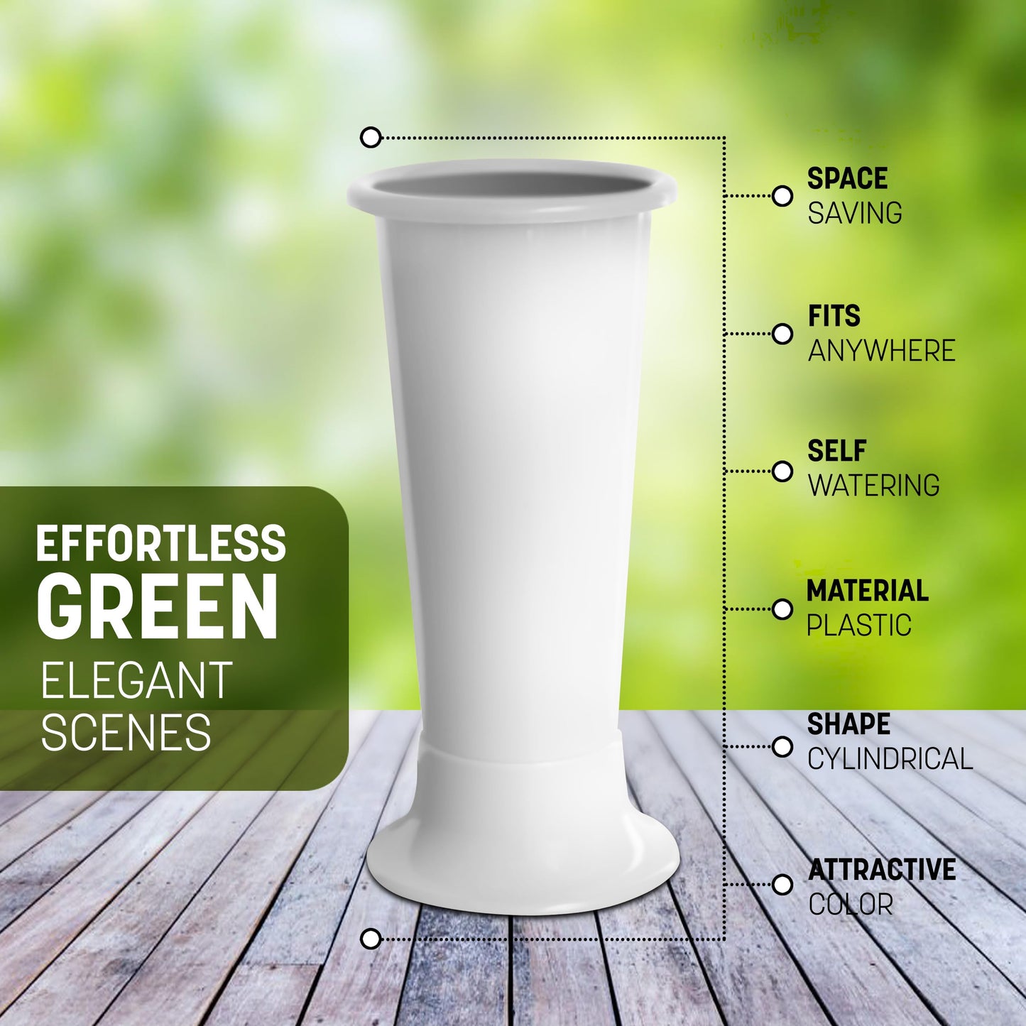 STL 4 Pcs 21W x 45.5H Long Shape Plastic Plant Pots Nursery Pots for Vegetables,Flowers,Herbs,Cuttings, Succulent,Flexible& Durable Pots for Transplanting Ideal for Home,Garden & Greenhouse