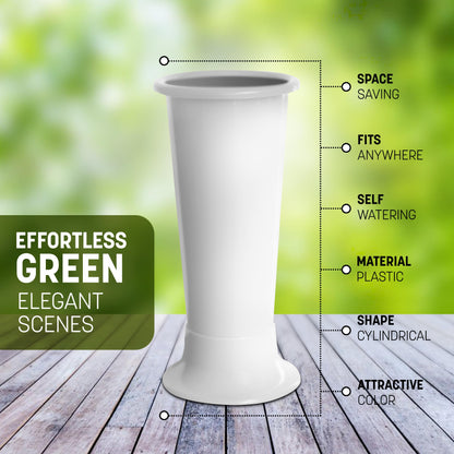 STL 4 Pcs 21W x 45.5H Long Shape Plastic Plant Pots Nursery Pots for Vegetables,Flowers,Herbs,Cuttings, Succulent,Flexible& Durable Pots for Transplanting Ideal for Home,Garden & Greenhouse