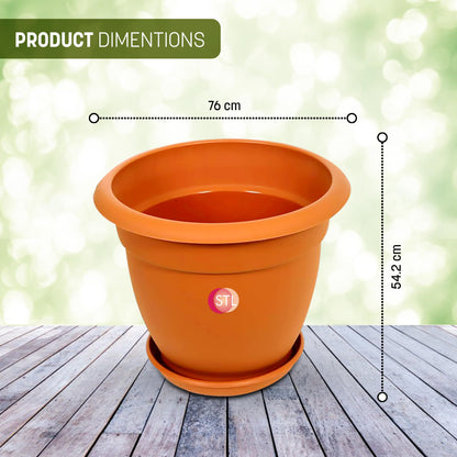 STL 2 Pcs Plastic Plant Pots Nursery Pots with Drainage Holes Lightweight, Flexible & Durable Flower Pots for Seedlings, Cuttings, Transplanting Ideal for Home, Garden, and Greenhouse Use