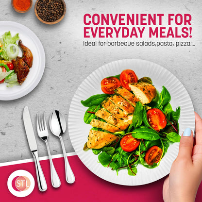 STL Strong Paper Plates (9 Inch / 50-Pack) 100% Compostable Heavy-Duty, Durable & Leak-Resistant, Eco-Friendly Disposable Plates,Made of Natural Fibers – 9" Biodegradable Paper Plates