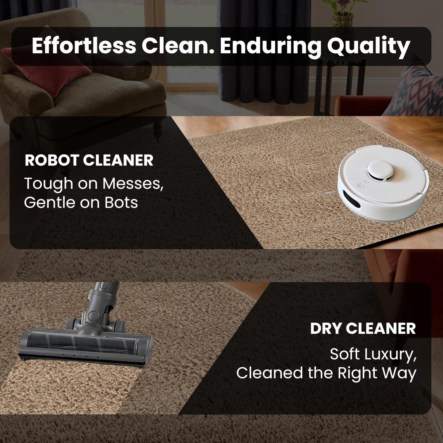 Area Rug Non-Slip Shaggy Soft and Elegant Carpet for Living Room Bedroom Lounge Dining Kitchen Soft Durable Non-Shedding Rug Indoor Floor Carpet