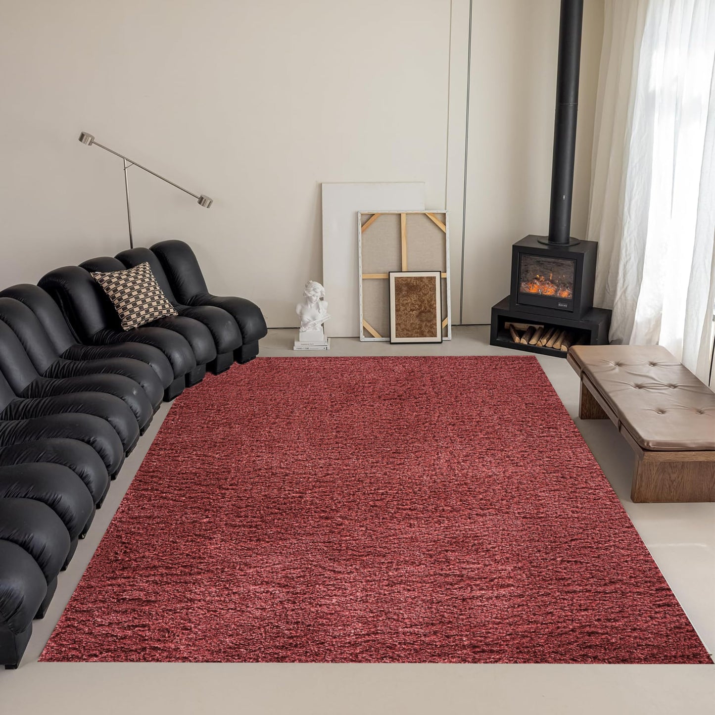 Area Rug Non-Slip Shaggy Soft and Elegant Carpet for Living Room Bedroom Lounge Dining Kitchen Soft Durable Non-Shedding Rug Indoor Floor Carpet