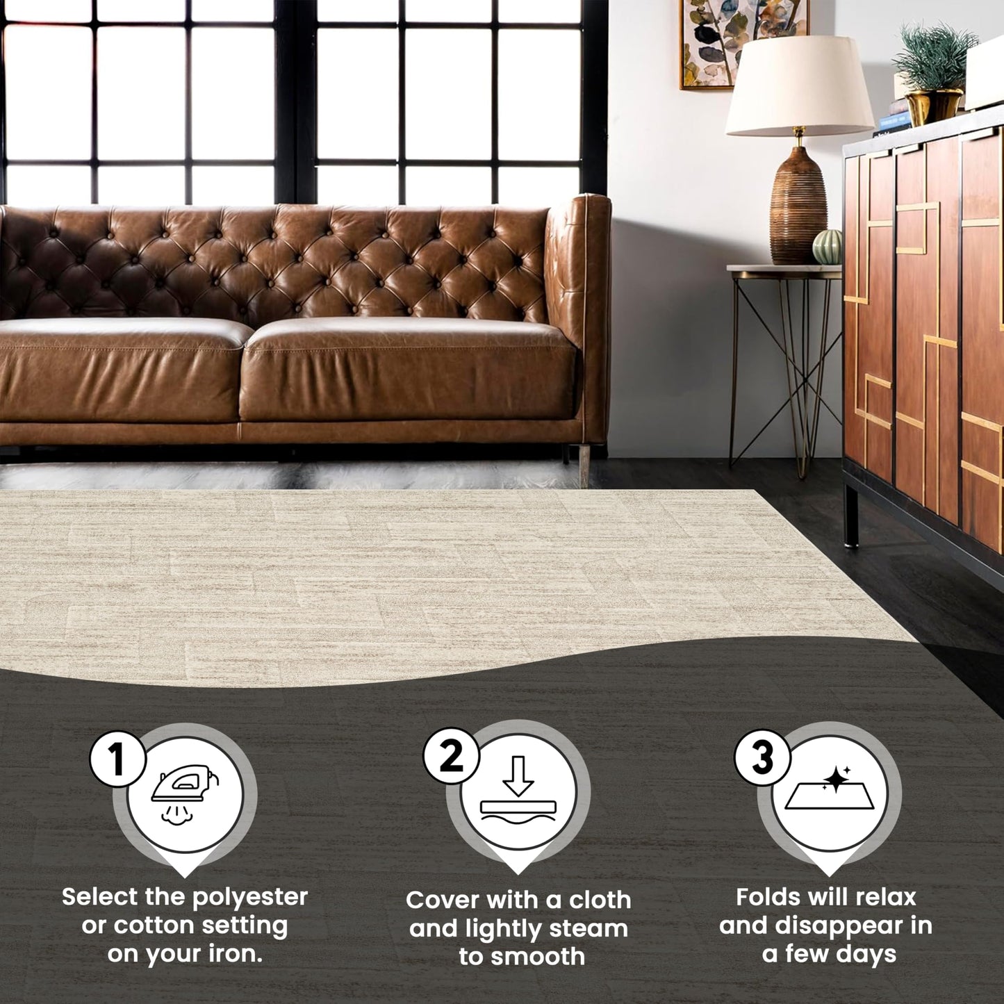 STL Washable Area Rug Non-Slip Soft Floor Carpet for Living Room Bedroom Lounge Dining or Kitchen Soft Durable Non-Shedding Area Rugs Indoor Floor Carpet Geometric Design