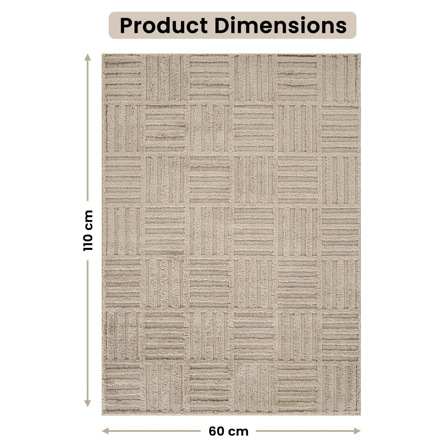 Area Rug Non-Slip Carpet For Living Room, Bedroom, Lounge, Dining or Kitchen, Soft, Durable & Non-Shedding Area Rug, Indoor Floor Carpet