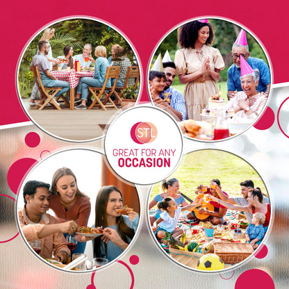 STL Strong Paper Plates (9 Inch / 100-Pack) 100% Compostable Heavy-Duty, Durable & Leak-Resistant, Eco-Friendly Disposable Plates,Made of Natural Fibers – 9" Biodegradable Paper Plates