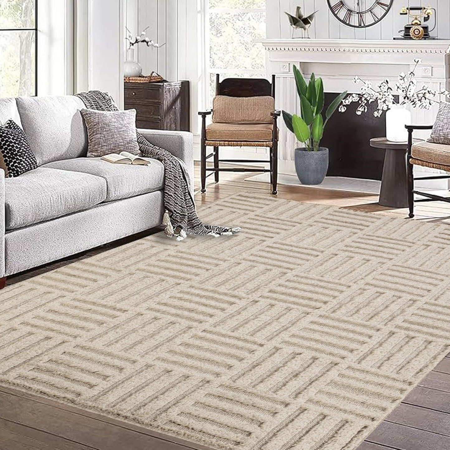 Area Rug Non-Slip Carpet For Living Room, Bedroom, Lounge, Dining or Kitchen, Soft, Durable & Non-Shedding Area Rug, Indoor Floor Carpet