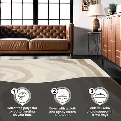 STL Washable Area Rug Non-Slip Soft Floor Carpet for Living Room Bedroom Lounge Dining or Kitchen Soft Durable Non-Shedding Area Rugs Indoor Floor Carpet Geometric Design