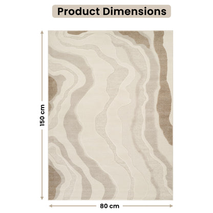 STL Washable Area Rug Non-Slip Soft Floor Carpet for Living Room Bedroom Lounge Dining or Kitchen Soft Durable Non-Shedding Area Rugs Indoor Floor Carpet Geometric Design