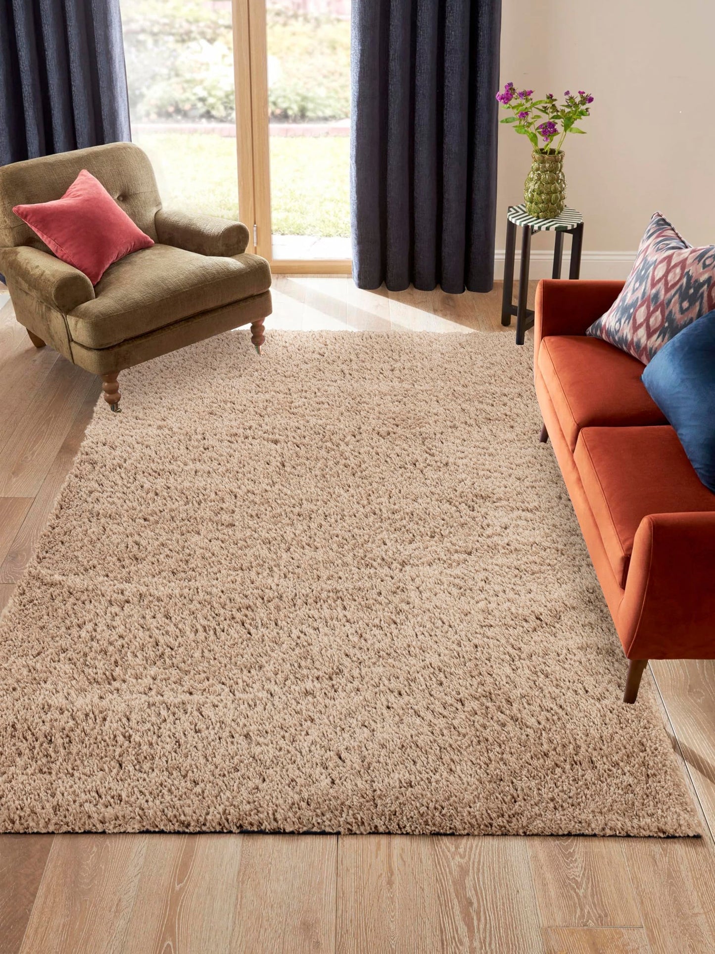 Area Rug Non-Slip Shaggy Soft and Elegant Carpet for Living Room Bedroom Lounge Dining Kitchen Soft Durable Non-Shedding Rug Indoor Floor Carpet