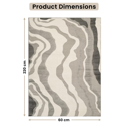 STL Washable Area Rug Non-Slip Soft Floor Carpet for Living Room Bedroom Lounge Dining or Kitchen Soft Durable Non-Shedding Area Rugs Indoor Floor Carpet Geometric Design