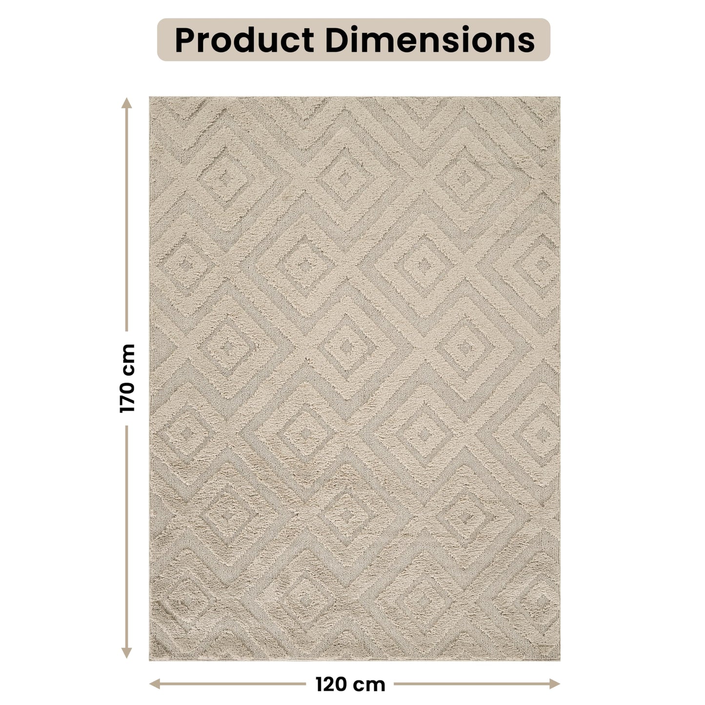 Area Rug Non-Slip Carpet For Living Room, Bedroom, Lounge, Dining or Kitchen, Soft, Durable & Non-Shedding Area Rug, Indoor Floor Carpet