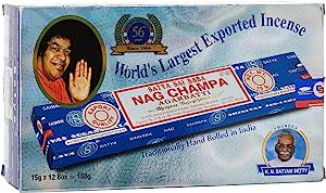 Satya Nag Champa Handrolled Incense Sticks 15 Gms x 12 Packs