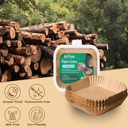 STL Air Fryer Paper Liners Disposable Airfryer Parchment Paper, Greaseproof, Airfryer Accessories Compatible with Ninja,COSORI,Tefal,Tower, & Other Dual Zone Fryers