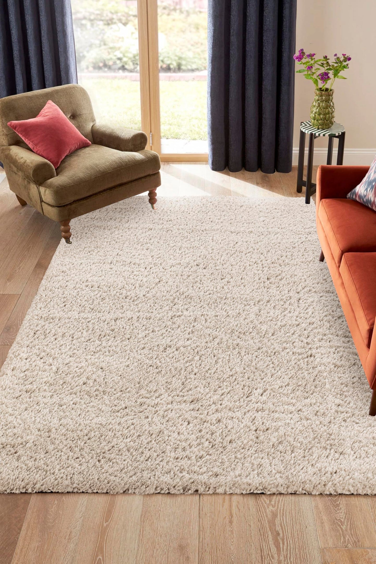 Area Rug Non-Slip Shaggy Soft and Elegant Carpet for Living Room Bedroom Lounge Dining Kitchen Soft Durable Non-Shedding Rug Indoor Floor Carpet