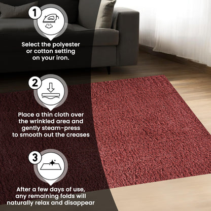 Area Rug Non-Slip Shaggy Soft and Elegant Carpet for Living Room Bedroom Lounge Dining Kitchen Soft Durable Non-Shedding Rug Indoor Floor Carpet