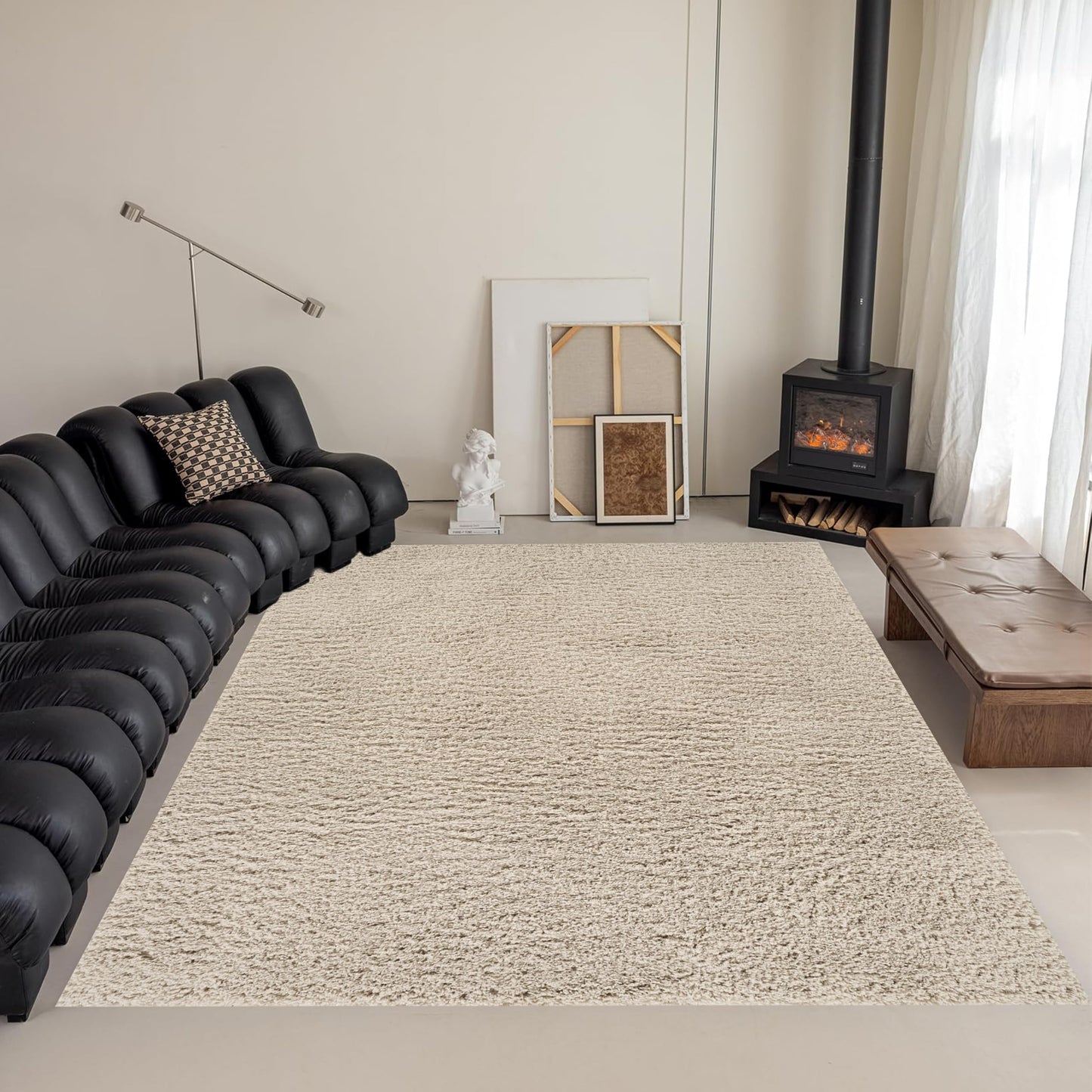 Area Rug Non-Slip Shaggy Soft and Elegant Carpet for Living Room Bedroom Lounge Dining Kitchen Soft Durable Non-Shedding Rug Indoor Floor Carpet