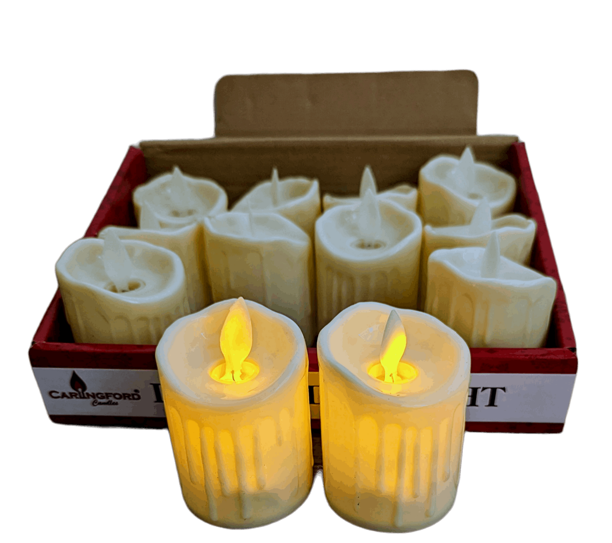 LED Realistic Flickering Candles PK12 | 6.5 X 5 CM | Battery Operated |