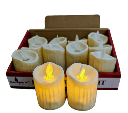 LED Realistic Flickering Candles PK12 | 6.5 X 5 CM | Battery Operated |