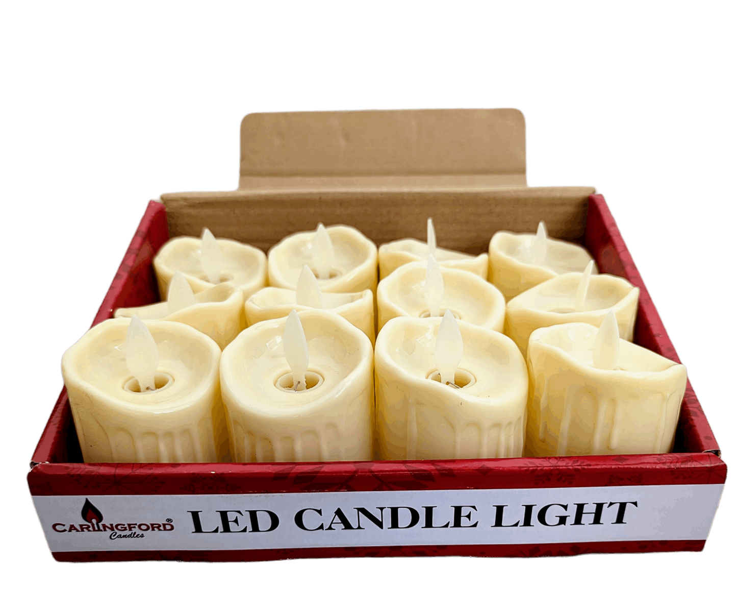 LED Realistic Flickering Candles PK12 | 6.5 X 5 CM | Battery Operated |