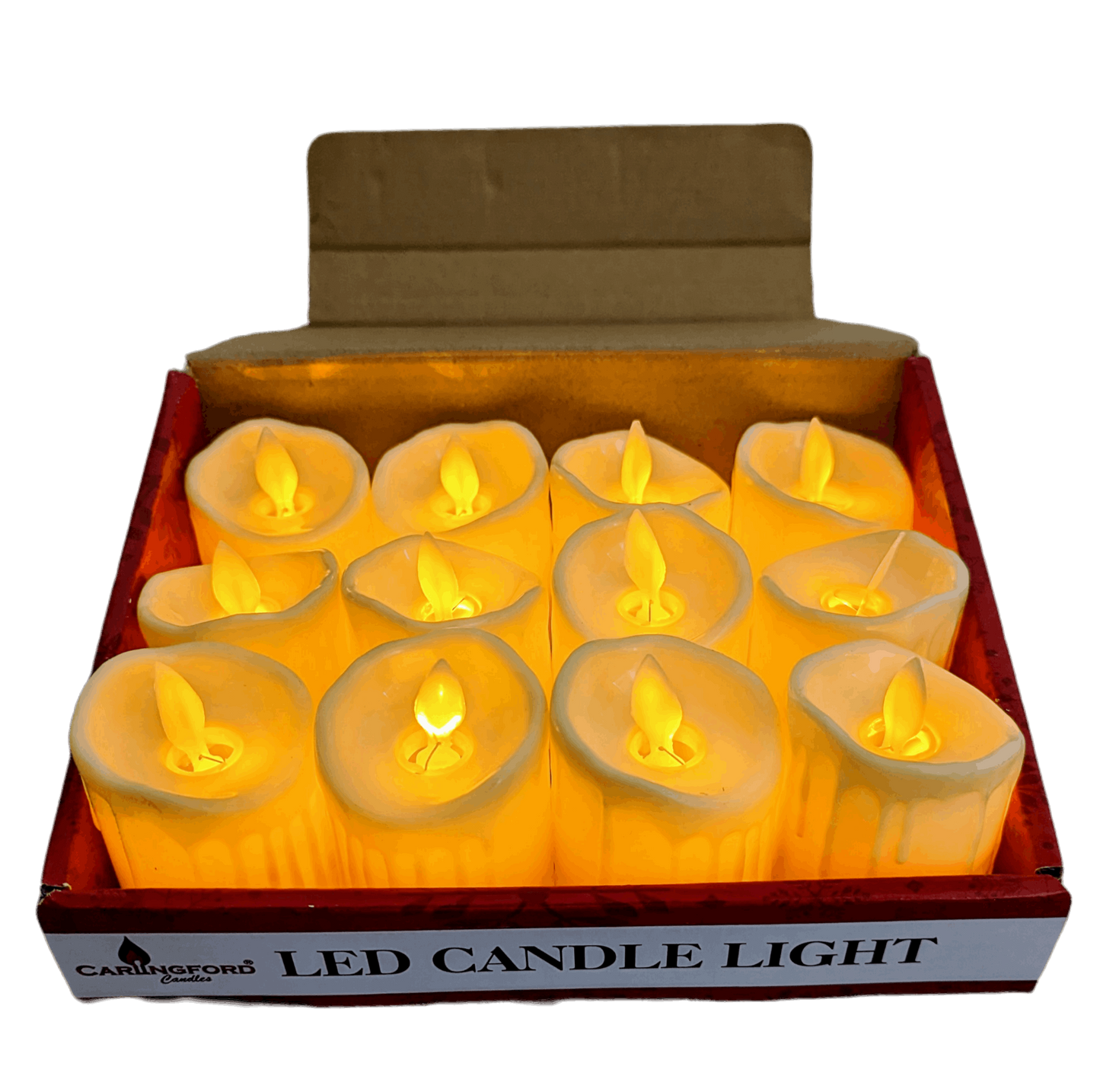 LED Realistic Flickering Candles PK12 | 6.5 X 5 CM | Battery Operated |