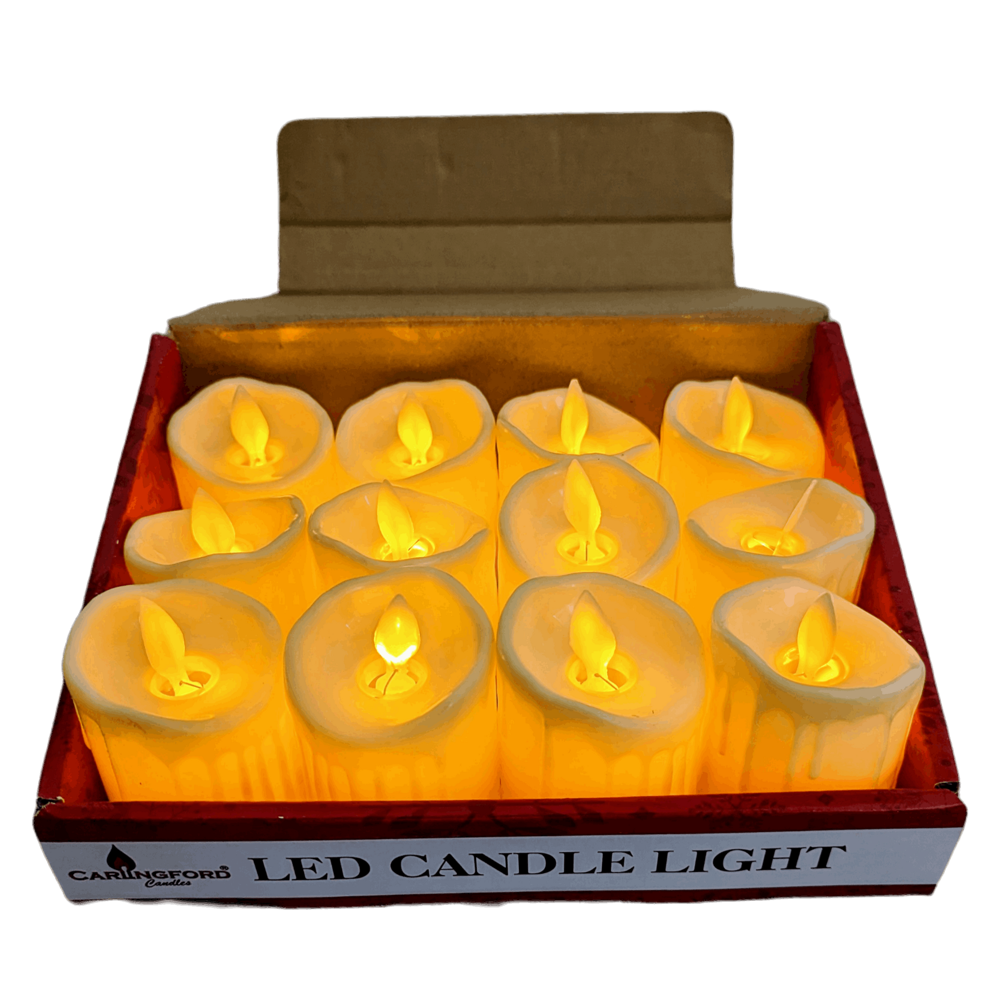 LED Realistic Flickering Candles PK12 | 6.5 X 5 CM | Battery Operated |