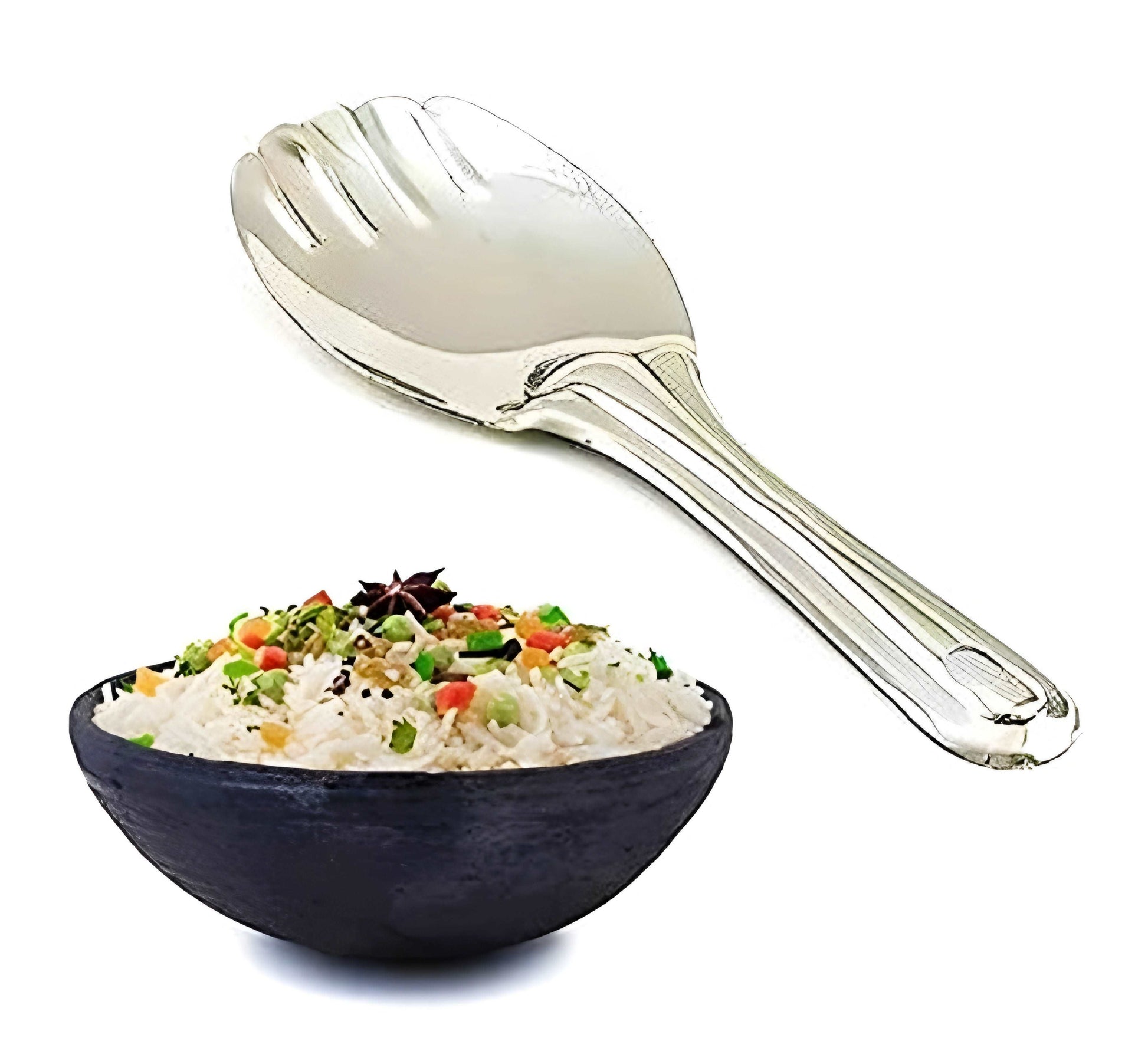 RICE PANJA SERVING SPOON CUTLERY STAINLESS STEEL. STL LARGE 23CM - PACK OF 2