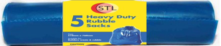 Heavy Duty Rubble bags | Rolls of 5 x 3 | Best for Construction & Industrial use | Size: 18 x 29 x 39 |