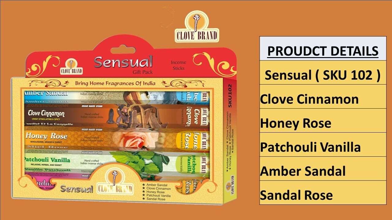 Incense Sticks Incense Joss Incense, Pack 80 - Multi Pack of 5 Fragrance Scent