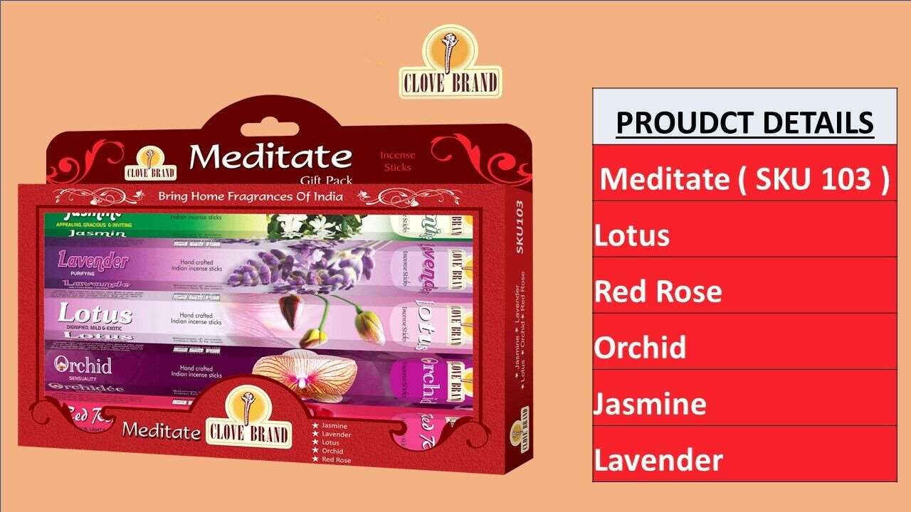 Incense Sticks Incense Joss Incense, Pack 80 - Multi Pack of 5 Fragrance Scent