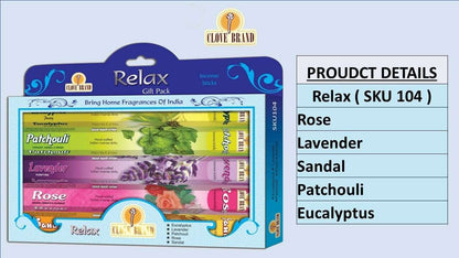 Incense Sticks Incense Joss Incense, Pack 80 - Multi Pack of 5 Fragrance Scent