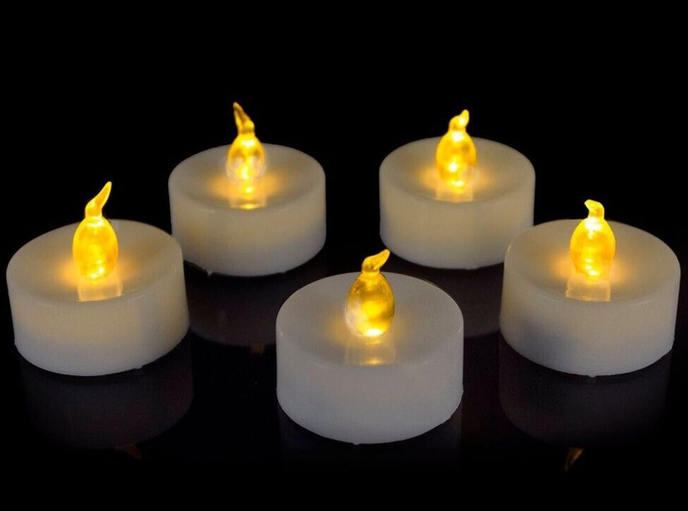 4x LED tea light candles for decoration ( flameless and battery operated )