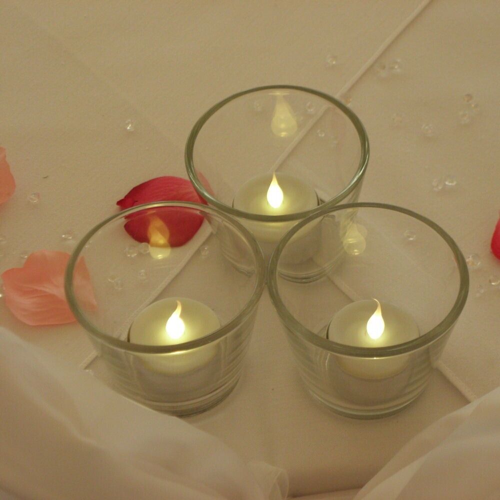 4x LED tea light candles for decoration ( flameless and battery operated )