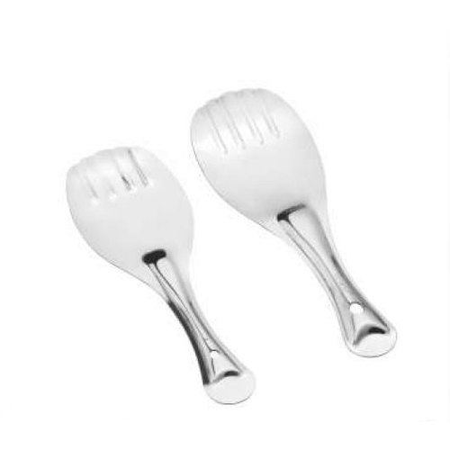 Rice Panja Serving Spoon. Stainless Steel Kitchen Utensil. Large 23cm - Pack of 2