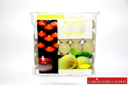 Scented tealight candles with 8 hours burning time. Quality pack of 20.