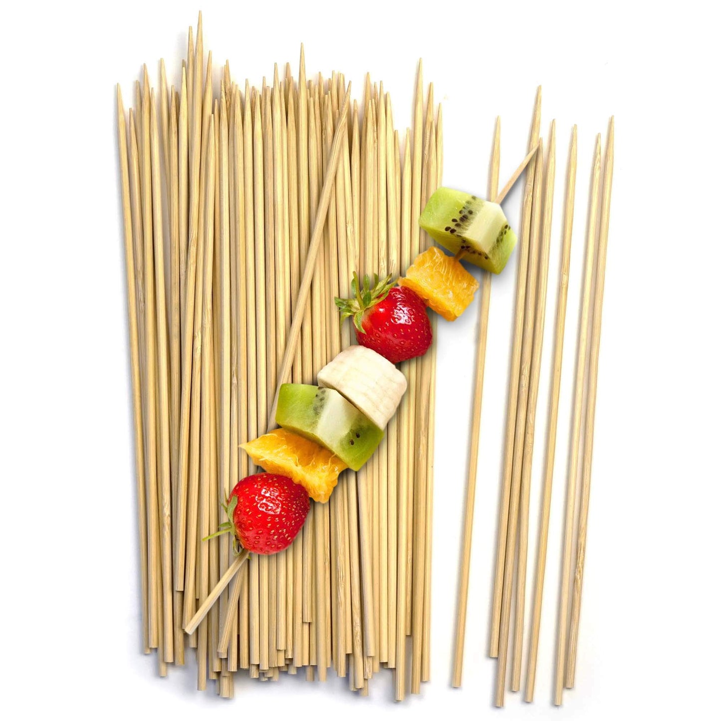 Moonlight Premium Bamboo Skewer Sticks. 4.0mm X 10in | Uses for Barbeques, Chocolate Fountains, Appetisers, Canapes and Cocktails