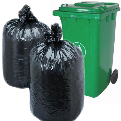 Heavy Duty Quality Bin Liners - 200 Gauge - Garbage Refuse Bags for home, office and more - Rubbish bags for dustbins - Extra Strong Black Garbage bags - Waste disposal