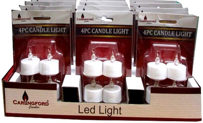 4x LED tea light candles for decoration ( flameless and battery operated )