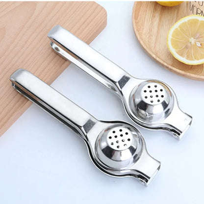 Lemon Squeezer with Bottle opener on top | Heavy duty quality | Stainless Steel | Silver | Manual Citrus Juicers | Safe Quick & Effective Juicing | Super Easy to Clean | DWH = 3cm X 6.5cm X 20.5Ccm