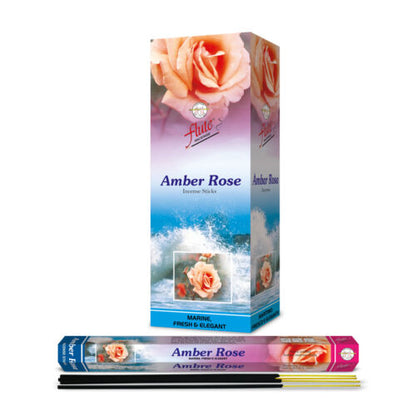 Amber Rose Incense Stick Fragrance for Temple Home Prayers Puja Rituals